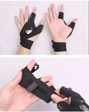 Hand Gloves with LED Flashlight - MOQ 10 pcs