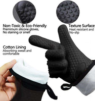 Silicone Baking gloves Non-slip extra long insulated waterproof - MOQ 10 Pairs