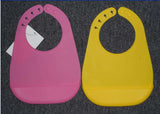 Silicone Bibs for Babies, 2 Sets Baby Feeding Bibs Waterproof Soft Durable Adjustable Bibs - MOQ 10 Pcs