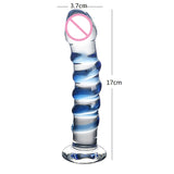 Blue Pattern Glass Crystal Transparent Toy
