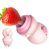 Cute Pig Rose Clitoris Stimulator 6 Speed Vibrator