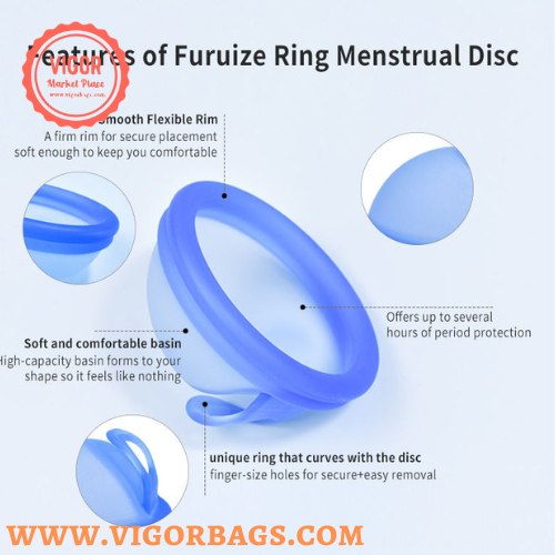 Reusable Lady Silicone Period Cup & Silicone Menstrual Disc Cup Combo Pack