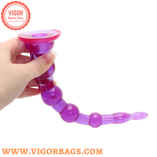 Huge Silicone Enlarge Plug Beads Toy Kit & Silicone Anal Long Bead Combo Pack