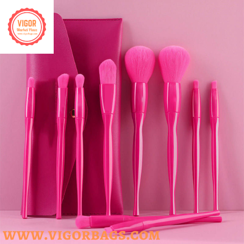 High Quality 10 pcs Candy Color Makeup Brushes Tool Set - MOQ 10 Pcs