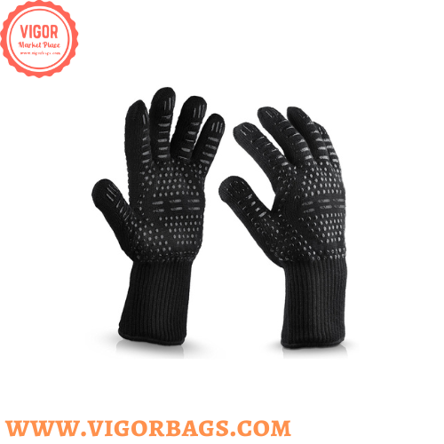 Silicone Baking gloves waterproof & Oven BBQ Grill Gloves 932°F Heat Resistant Gloves Combo Pack - MOQ 10 Pcs