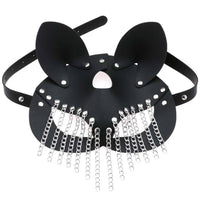 Stylish Personality Chain Leather Mask Party Masquerade Costume - MOQ 10 Pcs