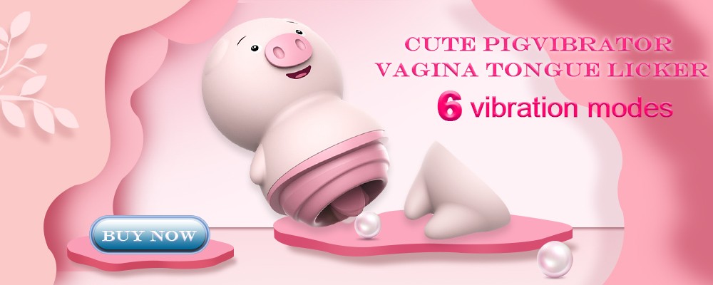 Cute Pig Rose Clitoris Stimulator 6 Speed Vibrator