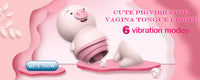Cute Pig Rose Clitoris Stimulator 6 Speed Vibrator - MOQ 10 Pcs