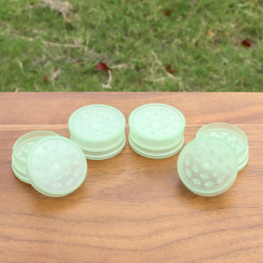 Luminous Glow in the Dark Plastic Herb Grinder - MOQ 10 Pcs