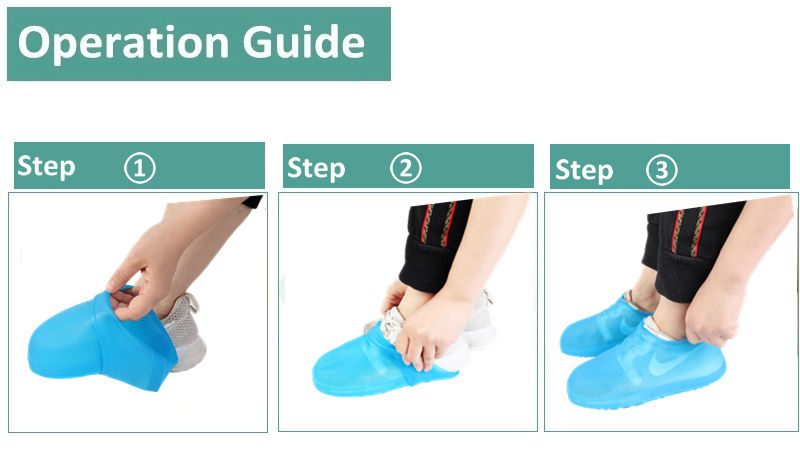 Waterproof Silicone Shoes Cover, Outdoor Shoes Protectors with Non-Slip Sole for Rainy and Snowy