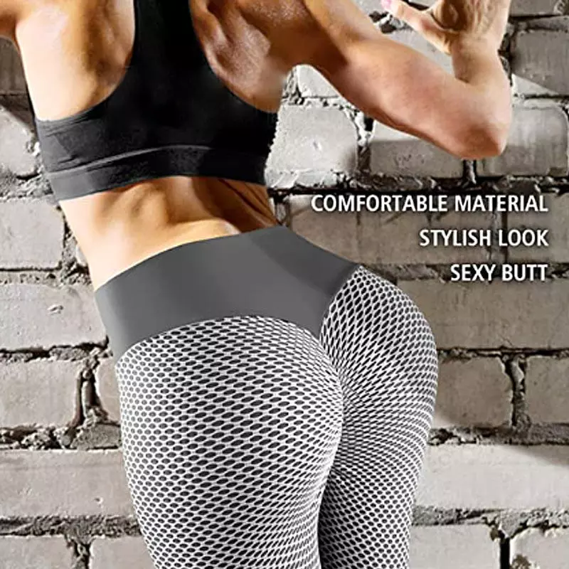 Sharp High waist yoga pants leggings wild beauty rare crush pattern look(Gray Color)