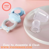 Baby Fruit Food Feeder Pacifier Infant Fruit Teething Teether Toy for 3-24 Month