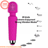 20 Speed Waterproof Wand Vibrator Women Sex Toy & Silicone Butt Plugs - MOQ 10 Pcs