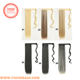 Long Straight Ponytail Hair Synthetic Extensions & Long Curly Wavy Hair 16 Clip Combo Pack - MOQ 10 Pcs