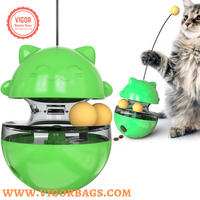 Turnable Balls Feeder Cats Toy IQ Training Leak Food Slow Feeder For Pet Cat