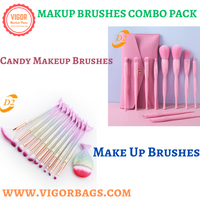 Candy Color Makeup Brushes Tool Set & Cosmetic Concealer Fish Tail Make Up Brushes Tools Combo Pack - MOQ 10 Pcs