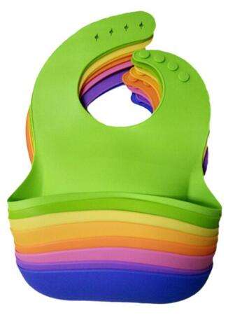 Silicone Bibs for Babies, Baby Feeding Bibs Waterproof Soft Durable Adjustable Bibs