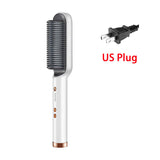 Multifunctional Hair Beard Straightener Curler Brush