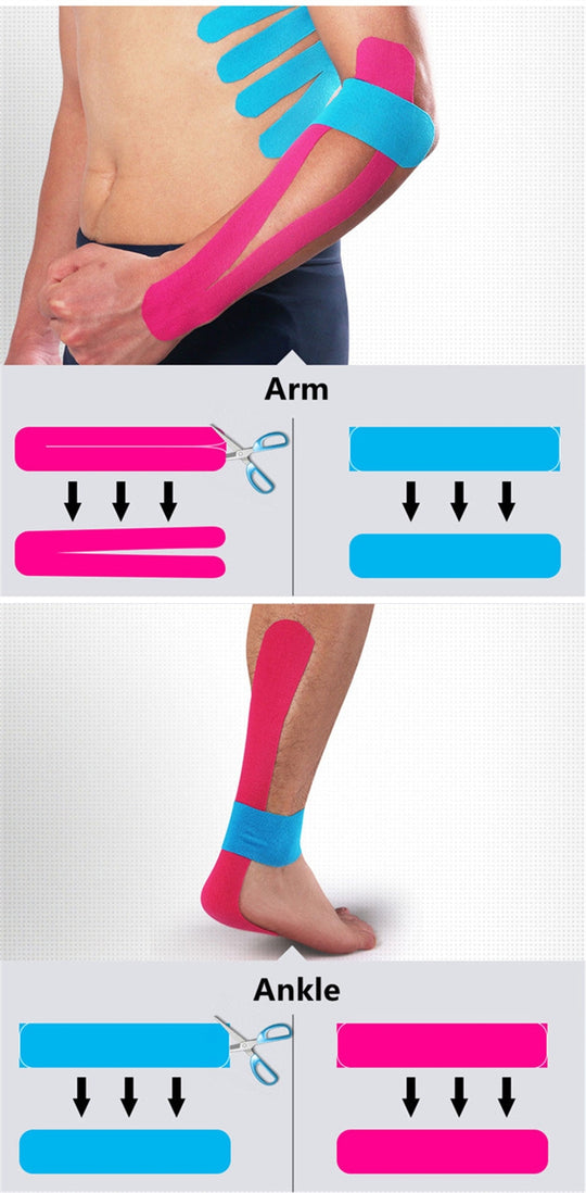 Kinesiotape Elastic Muscle Physio Tape sports waterproof KT precut tape 5cm