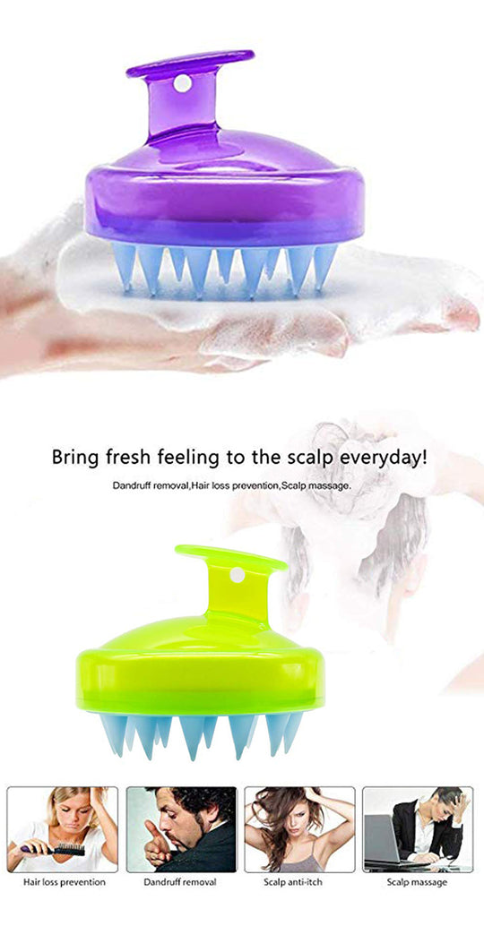 Bath Massage Soft Silicone Scalp Hair Shower Brush