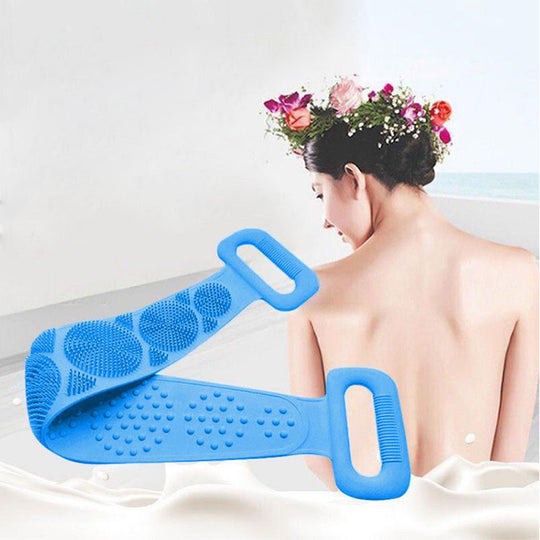 Exfoliating Personal Back Body Scrubber with Belt Handle Dual Sided