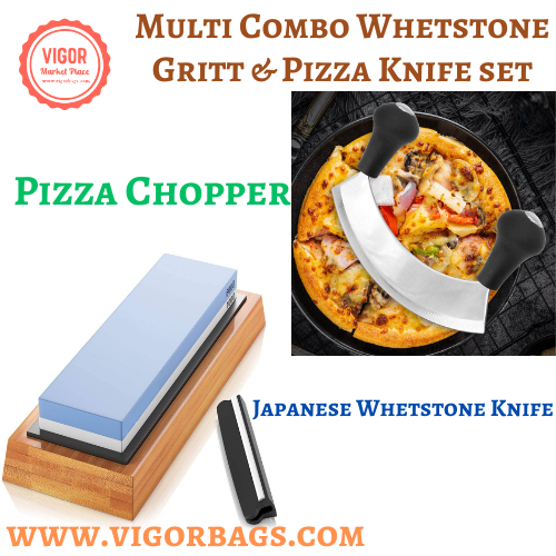 Multi Combo Whetstone Gritt & Pizza Knife set(5 Pack)