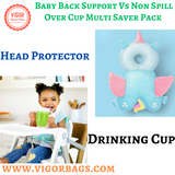 Baby Back Support Vs Non Spill Over Cup Multi Saver Pack (Bulk 3 Sets)