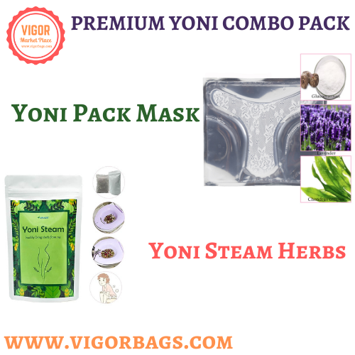 Yoni Steam Herbs Organic Blend of Natural Herbs & Yoni Pack Mask Combo