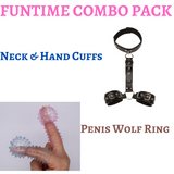 BDSM Wrist Bondage & Wolf Ring Combo Pack(Bulk 3 Sets)