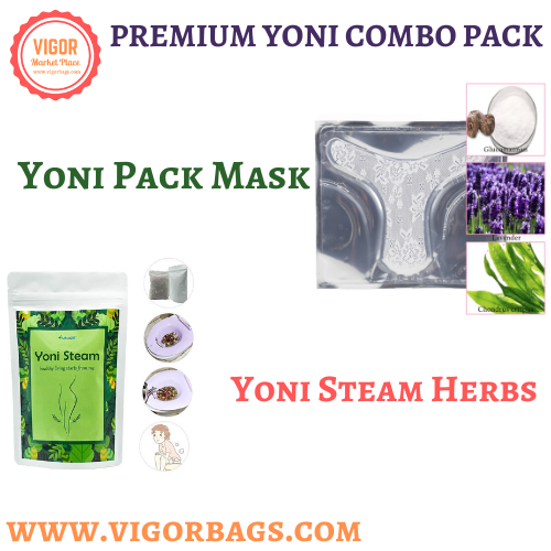 Yoni Steam Herbs Organic Blend of Natural Herbs & Yoni Pack Mask Combo - MOQ 10 Pcs