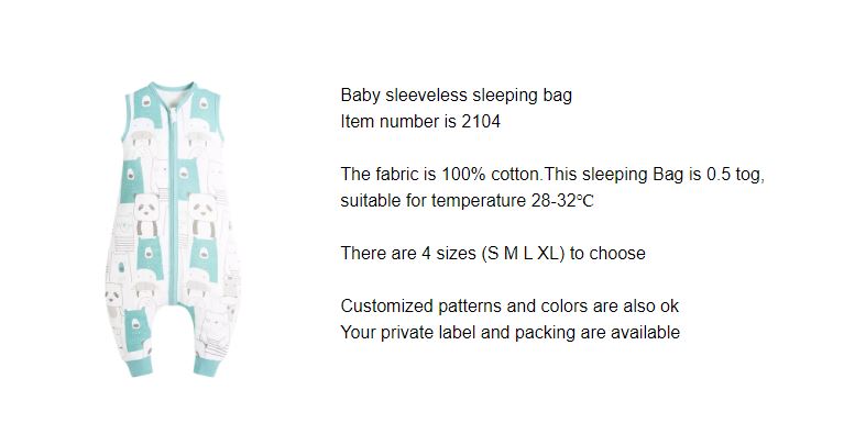 Toddler Sleeping Sack with Feets TOG 0.5 Sleepsack Toddler Sleep Sack with Legs - MOQ 10 Pcs