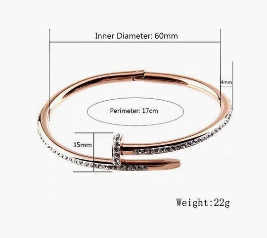 Nail bracelet for women trendy 18K Bangle - MOQ 10 Pcs