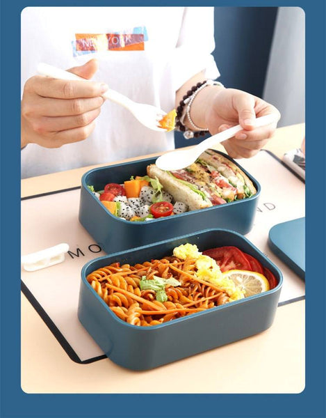 MICCK Lunch Box For Kids Glass Microwave Bento Box Food Container
