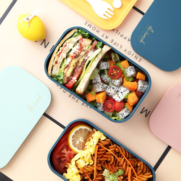 Promo ArderLive Stackable Lunch Bento Box with Bag and Utensils Cicil 0% 3x  - Jakarta Utara - Home And Kitchen Usa