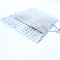BBQ-Grill Basket, Kebab, Fish Basket Stainless Steel Foldable Nets Portable