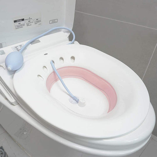 Sitz Bath With Hand Flusher & Nozzle - Deep Cleanse(Any Color)