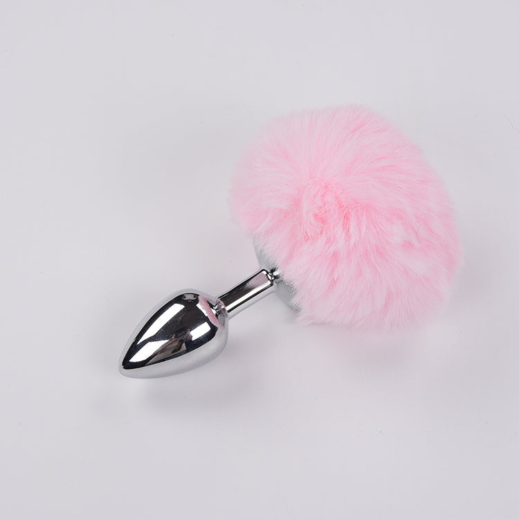 Bunny Tail Butt Plug Baby Pink Or White Variations - MOQ 10 Pcs