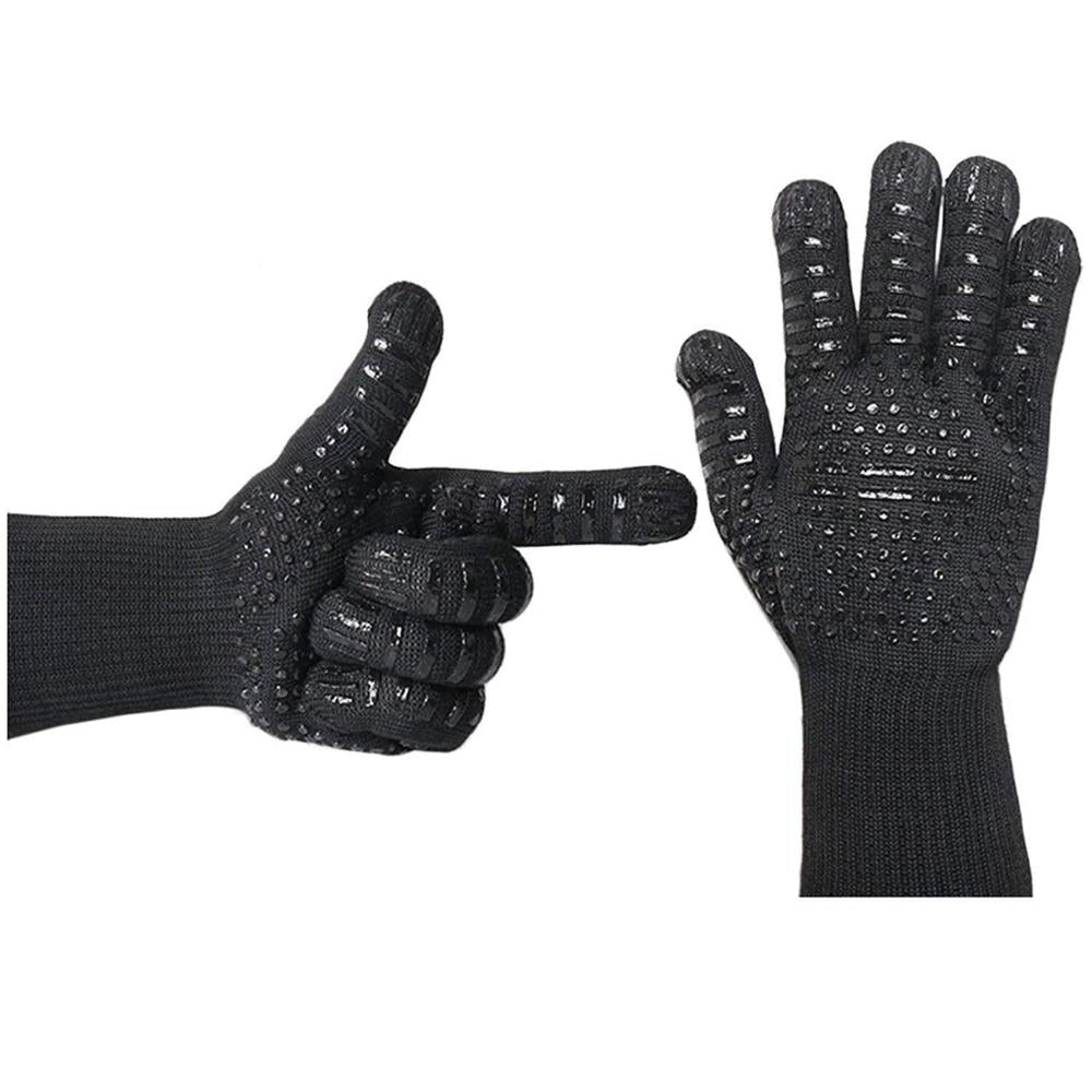 Oven BBQ Grill Gloves 932°F Heat Resistant Gloves, Cut-Resistant Grill Gloves