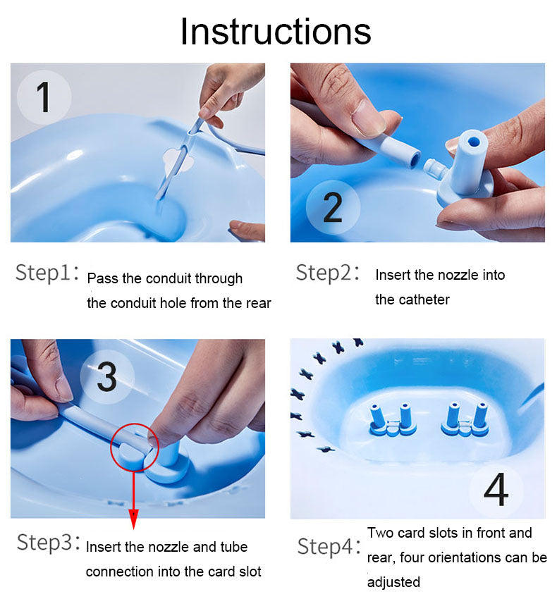 Sitz Bath With Hand Flusher & Nozzle(Irrigation System) - MOQ 5 Pcs