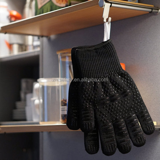 Oven BBQ Grill Gloves 932°F Heat Resistant Gloves, Cut-Resistant Grill Gloves