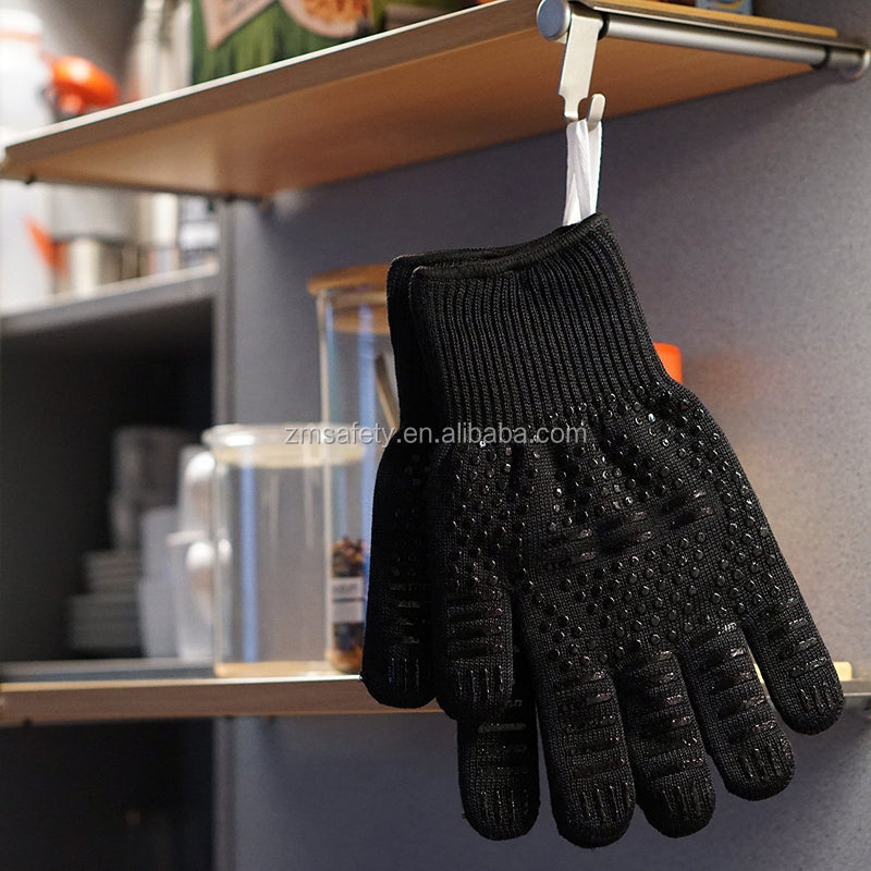 BBQ Grill Gloves 932°F Heat Resistant Gloves, Cut Resistant Grill Gloves