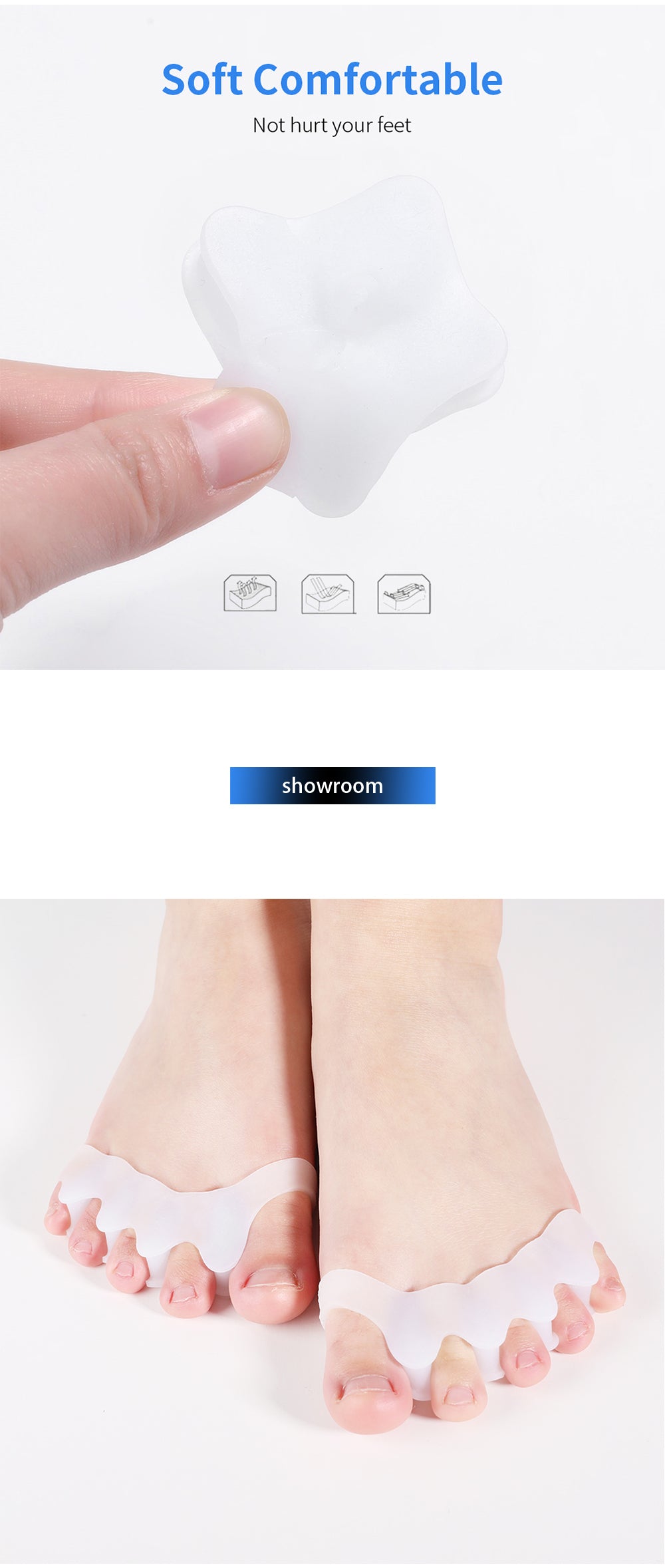 Toe Alignment Bunion Pain Relief Spacers Straightener Spreader