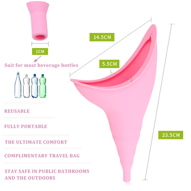 Female Urinal Funnel Soft Silicone Standing Urinals