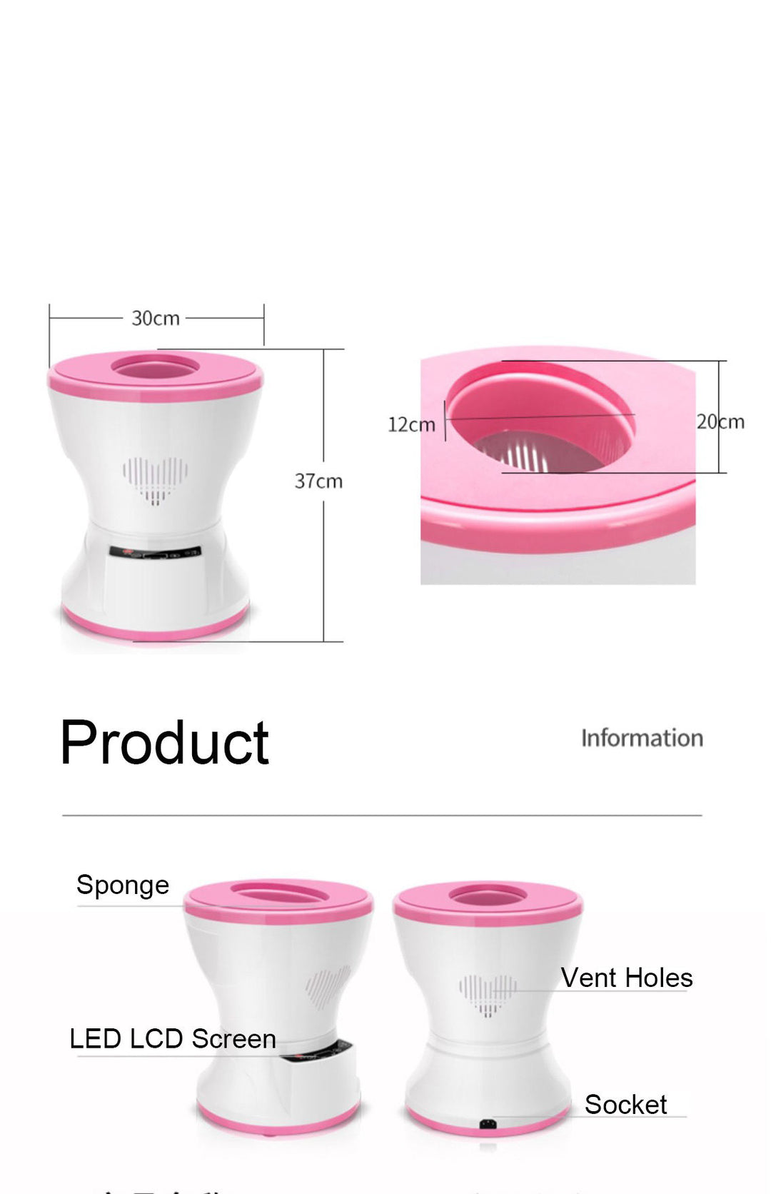 Yoni Electric Steam Seat Vaginal SPA Steamer Herbal Feminine - MOQ 9 PCS