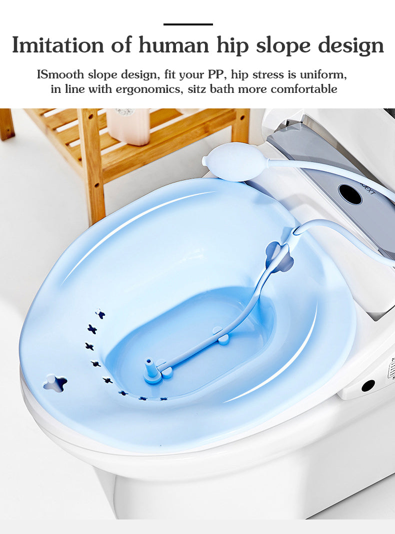 Sitz Bath With Hand Flusher & Nozzle(Irrigation System) - MOQ 5 Pcs