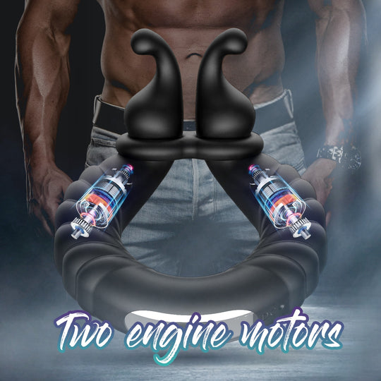 USB Rechargeable Erection 10 Speeds Silicone Male Cock Ring Multi Speed Vibrator