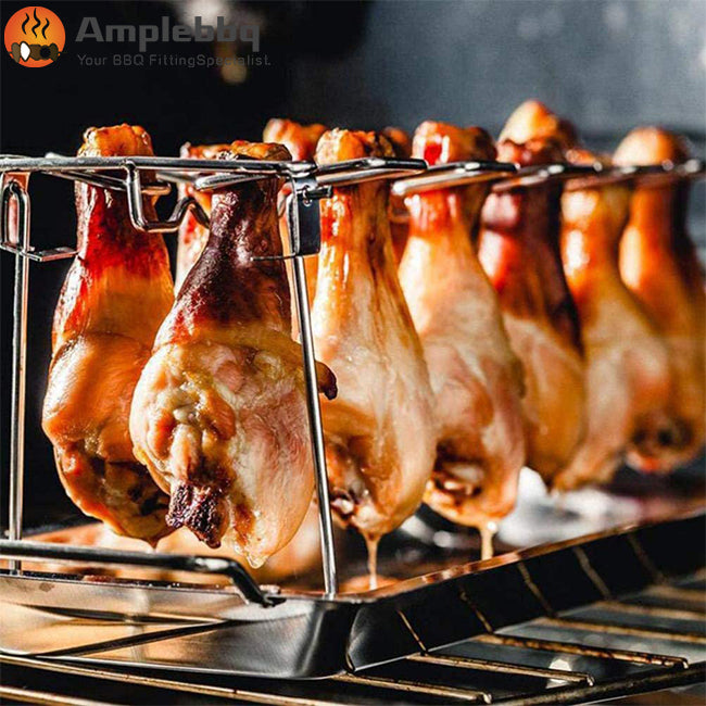 Drumsticks ChichklenRack Stainless Steel Roaster Stand with Drip Pan