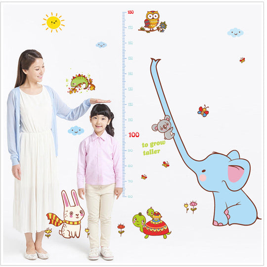 Decal Mile Height Chart-Wall Decals-Kids Measure Growth Wall Stickers Baby Nursery Classroom-Children's Bedroom Wall Décor