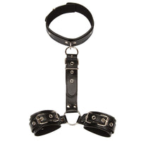 Wrist Bondage & BDSM Neck Restraint Hand Cuffs Collar PU Leather Slave Adult - MOQ 10 Pcs