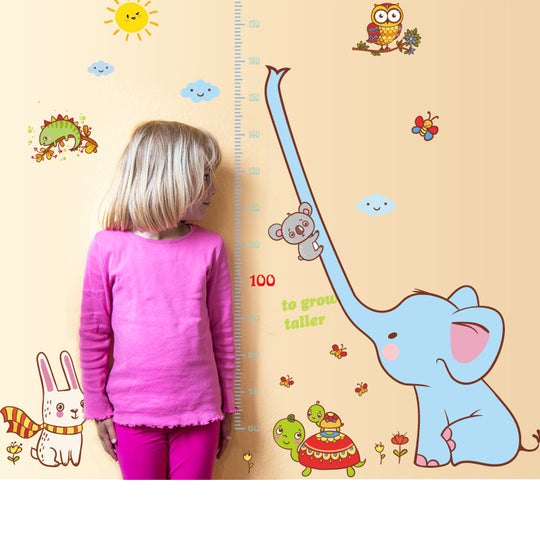 Decal Mile Height Chart-Wall Decals-Kids Measure Growth Wall Stickers Baby Nursery Classroom-Children's Bedroom Wall Décor